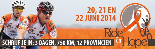 Nieuwe banner Ride for Hope