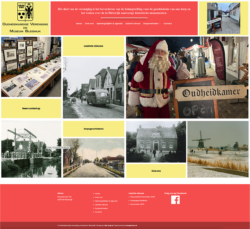 Website Oudheidkundig Vereniging & Museum Bleiswijk