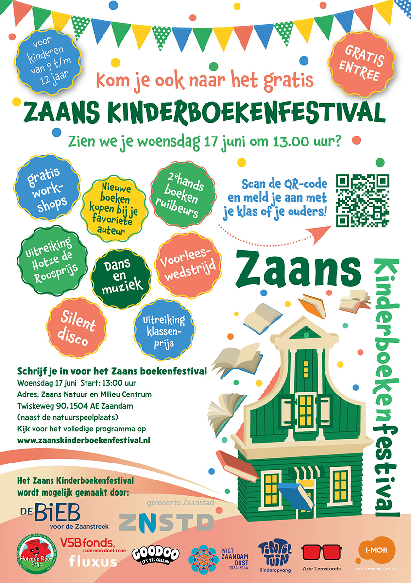 Flyer ontwerp Zaans kinderboekenfestival